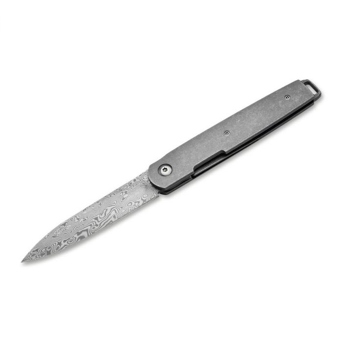 Складной нож Boker LRF Damast, сталь дамаск, рукоять титан