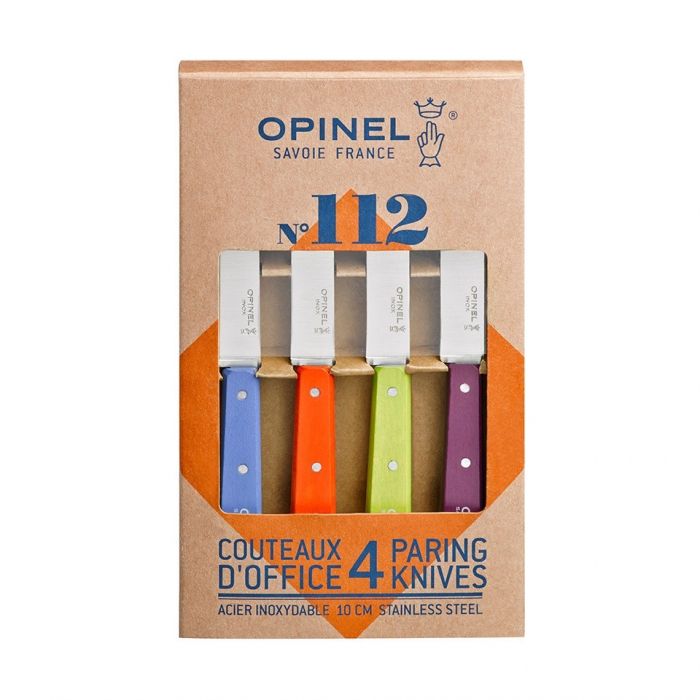 Набор ножей Opinel Set of 4 N°112 assorted sweet pop colours, нержавеющая сталь, (4 шт)