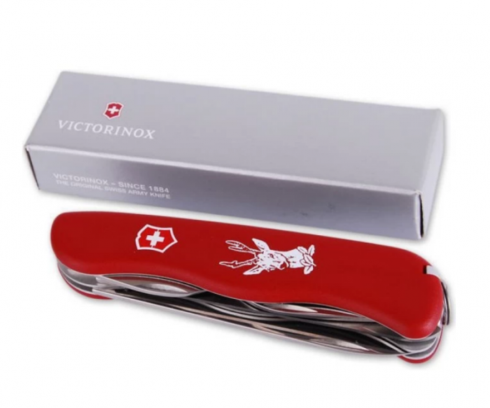 Нож перочинный Victorinox Hunter, сталь X55CrMo14, 12 функций