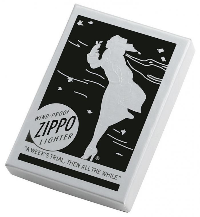 Зажигалка ZIPPO 1935 Replica™, латунь с покрытием Brushed Chrome, серебристая, матовая, 36х12x56 мм