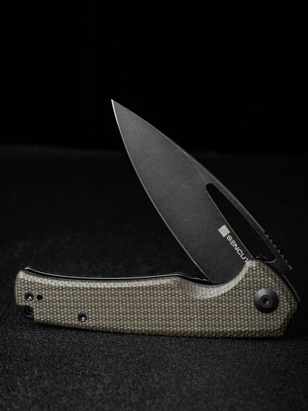 Складной нож Sencut Mims, сталь 9Cr18MoV, рукоять canvas micarta, black/dark green