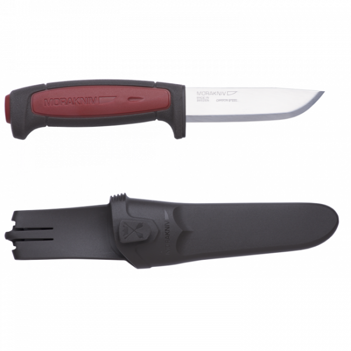 Нож с фиксированным лезвием Morakniv Pro C, углеродистая сталь, рукоять резина/пластик