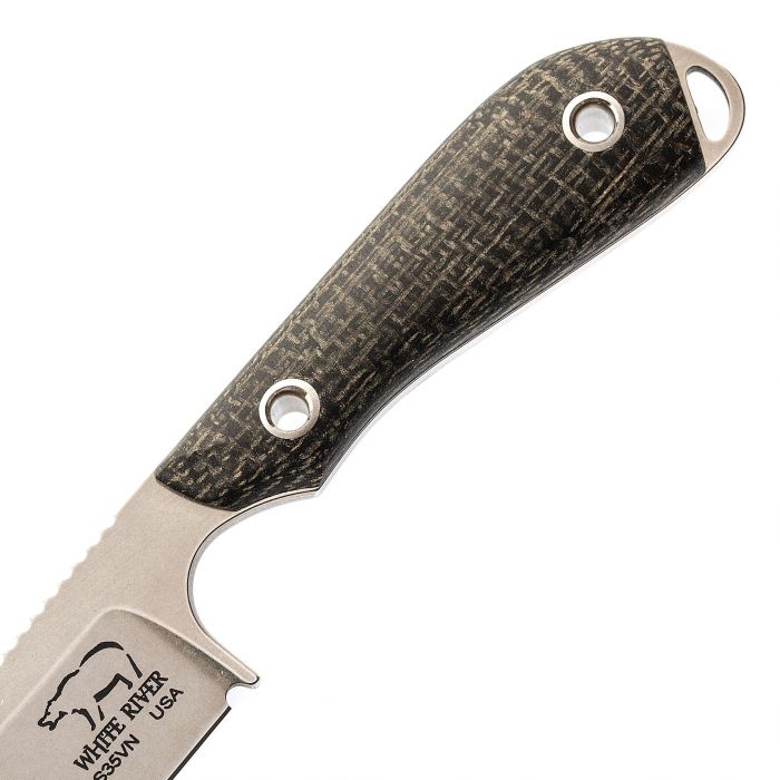 Нож White River M1 Caper StoneWash, сталь CPM S35VN, рукоять черная микарта