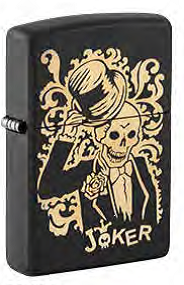 Зажигалка ZIPPO Skull Design с покрытием Black Matte, латунь/сталь, черная