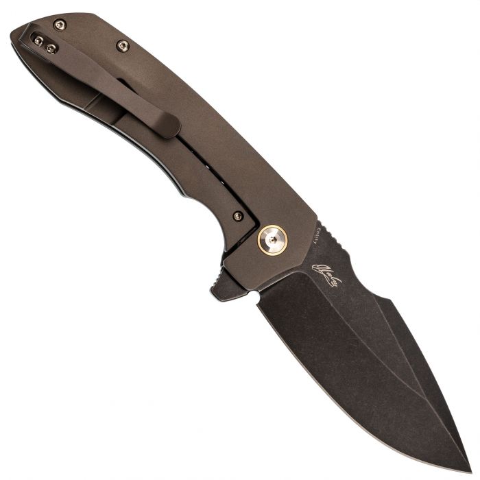 Складной нож Kansept knives Entity, сталь CPM-S35VN, Black SW, титан