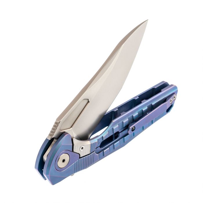 Нож складной Thor 3 Rikeknife, сталь M390, Blue Titanium