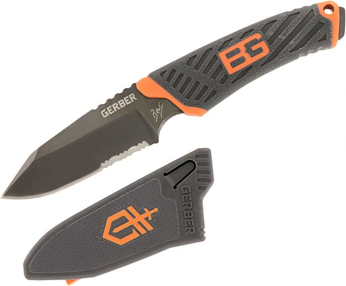 Нож Gerber Bear Grylls Compact Fixed Blade, сталь 7Cr17MoV, рукоять термопластик GRN