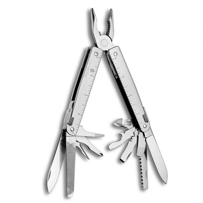 Мультитул Victorinox SwissTool, сталь X50CrMoV15, рукоять нержавеющая сталь, в чехле