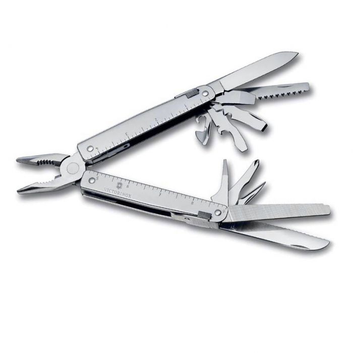 Мультитул Victorinox SwissTool, сталь X50CrMoV15, рукоять нержавеющая сталь, в чехле