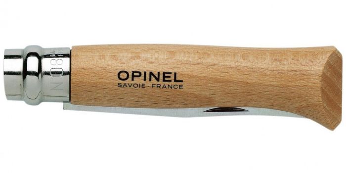 Складной Нож Opinel Stainless steel №8, нержавеющая сталь Sandvik 12C27, бук, 123080