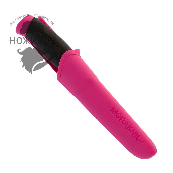 Нож с фиксированным лезвием Morakniv Companion Magenta, сталь Sandvik 12C27, рукоять резина/пластик, пурпурный