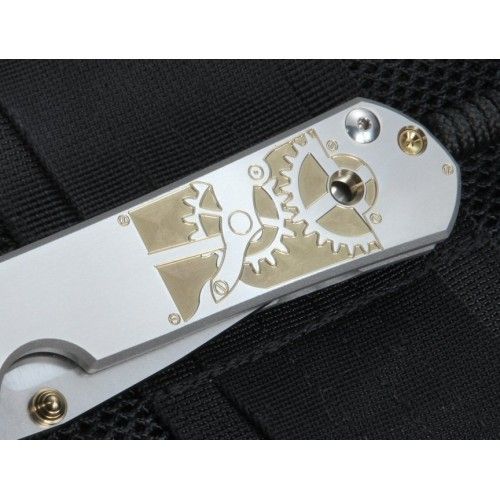 Нож складной Chris Reeve Large Sebenza 21, сталь CPM S35VN, рукоять титан с рисунком Inside Time