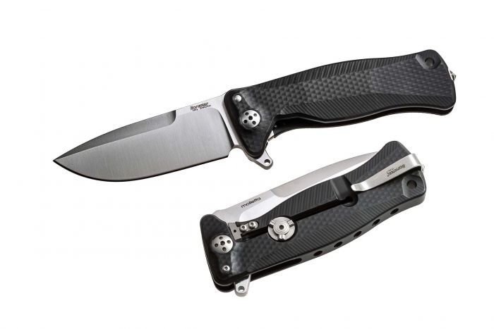 Нож складной LionSteel SR11A BS, сталь Uddeholm Sleipner®, рукоять алюминий (Black Solid® Aluminum)