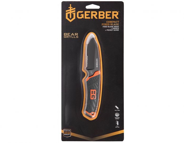 Нож Gerber Bear Grylls Compact Fixed Blade, сталь 7Cr17MoV, рукоять термопластик GRN