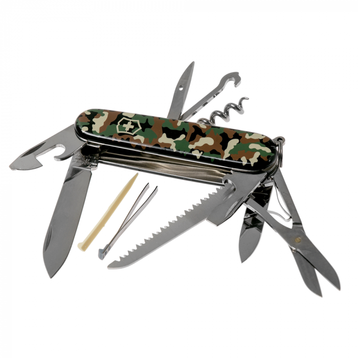 Нож перочинный Victorinox Huntsman, сталь X55CrMo14, рукоять Cellidor®, камуфляж