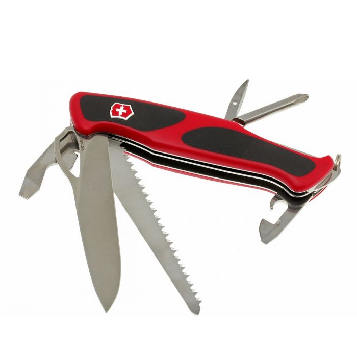 Нож перочинный Victorinox RangerGrip 78, сталь X55CrMo14, рукоять полиамид, красно-чёрный