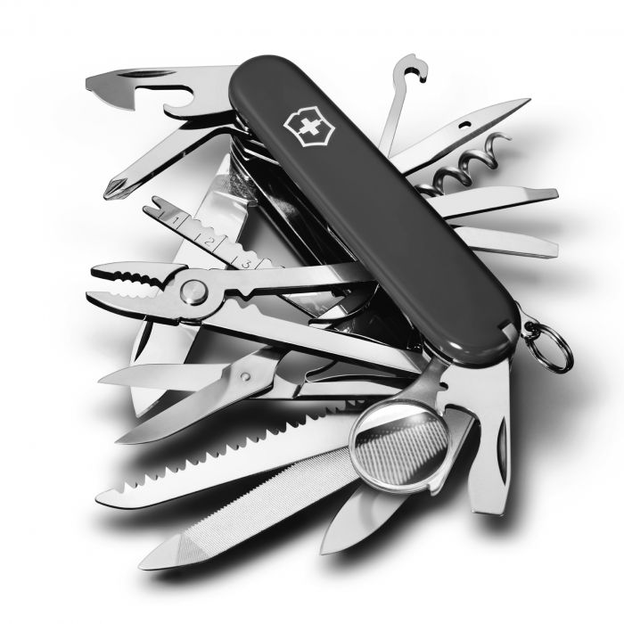 Нож перочинный Victorinox SwissChamp, сталь X55CrMo14, рукоять Cellidor®, черный