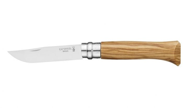 Нож складной Opinel №8 Olive Wood, сталь Sandvik™ 12С27, рукоять оливковое дерево, 002020