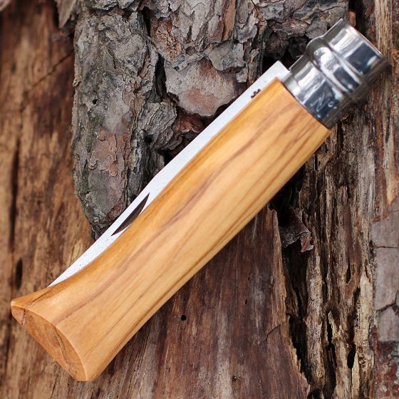 Нож складной Opinel №8 Olive Wood, сталь Sandvik™ 12С27, рукоять оливковое дерево, 002020