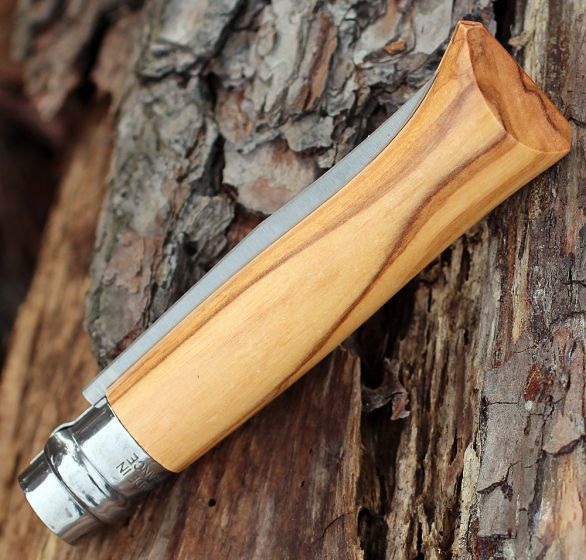 Нож складной Opinel №8 Olive Wood, сталь Sandvik™ 12С27, рукоять оливковое дерево, 002020