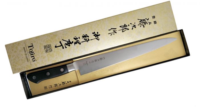 Кухонный нож для тонкой нарезки, Western Knife, Tojiro, F-806, сталь VG-10, в картонной коробке